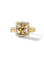 Chatelaine Pavé Bezel Ring 18K Yellow Gold