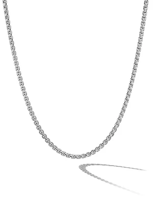 Box Chain Necklace 18K White Gold