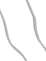 Box Chain Necklace 18K White Gold