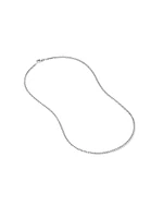 Box Chain Necklace 18K White Gold