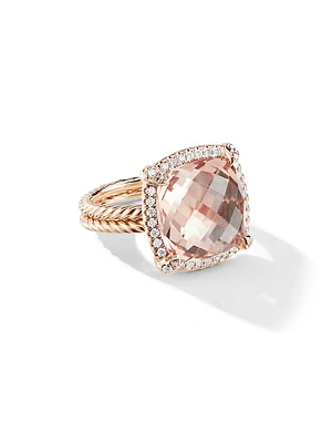 Chatelaine Pavé Bezel Ring 18K Rose Gold