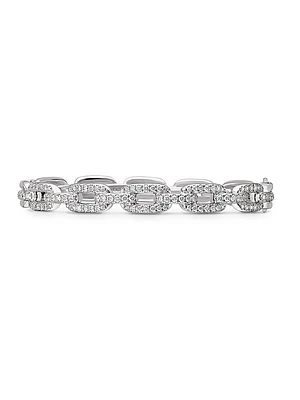 Stax Chain Link Bracelet in 18K White Gold