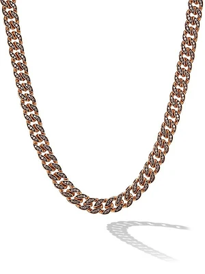 Curb Chain Necklace in 18K Rose Gold