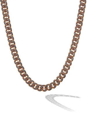 Curb Chain Necklace 18K Rose Gold