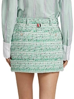 Sack Tweed Cuffed Miniskirt