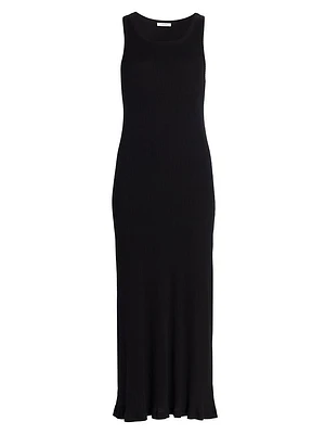 Yule Cotton Rib-Knit Maxi Dress