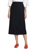 Kavi Wool Wrap Midi-Skirt