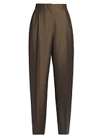 Lonan Mohair-Wool Tapered Trousers