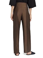 Lonan Mohair-Wool Tapered Trousers