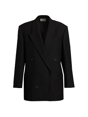 Timoty Peak Lapel Double-Breasted Wool Jacket