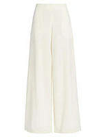 Foulard Wool, Silk & Linen Wide-Leg Pants