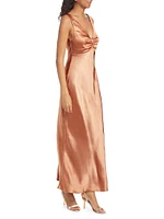 Rendezvous Satin V-Neck Maxi Dress