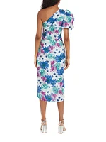 Cove Floral Linen Midi-Dress