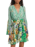 Migration Floral Wrap Minidress