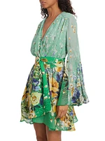 Migration Floral Wrap Minidress