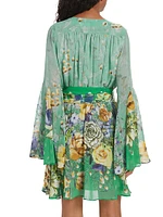 Migration Floral Wrap Minidress