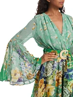 Migration Floral Wrap Minidress