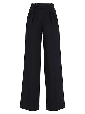 Pleated High-Rise Trousers