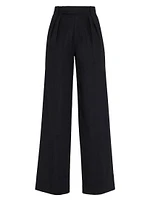 Pleated High-Rise Trousers