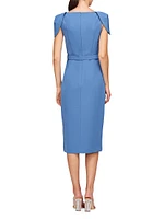 Ivette Crêpe Midi Cocktail Dress