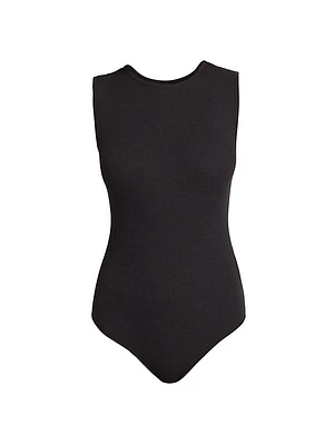 Luxury Rib-Knit Signature Bodysuit