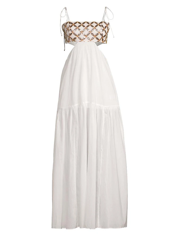 Atalia Mirror Cut-Out Maxi Dress