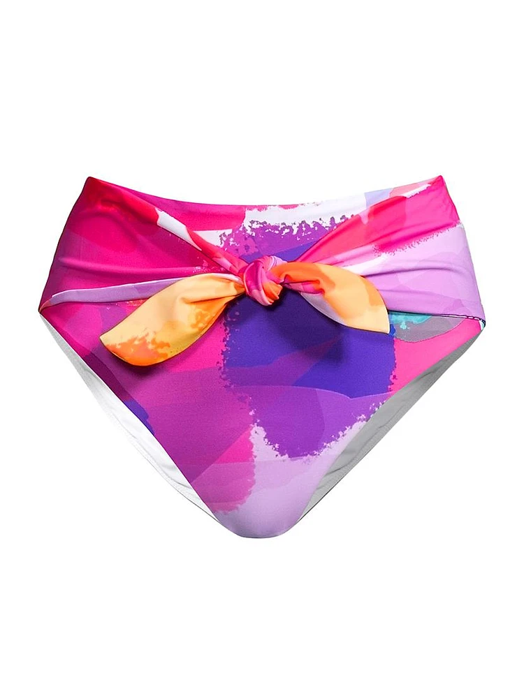 Rainbow Waterfall Tie Bikini Bottom