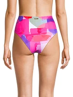 Rainbow Waterfall Tie Bikini Bottom