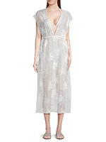 Embroidered Organza Cover-Up