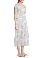 Embroidered Organza Cover-Up