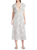 Embroidered Organza Cover-Up