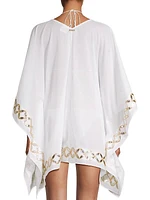 Mirror-Embroidered Short Caftan