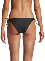 Diamond Heat Crystal-Embellished String Bikini Bottom