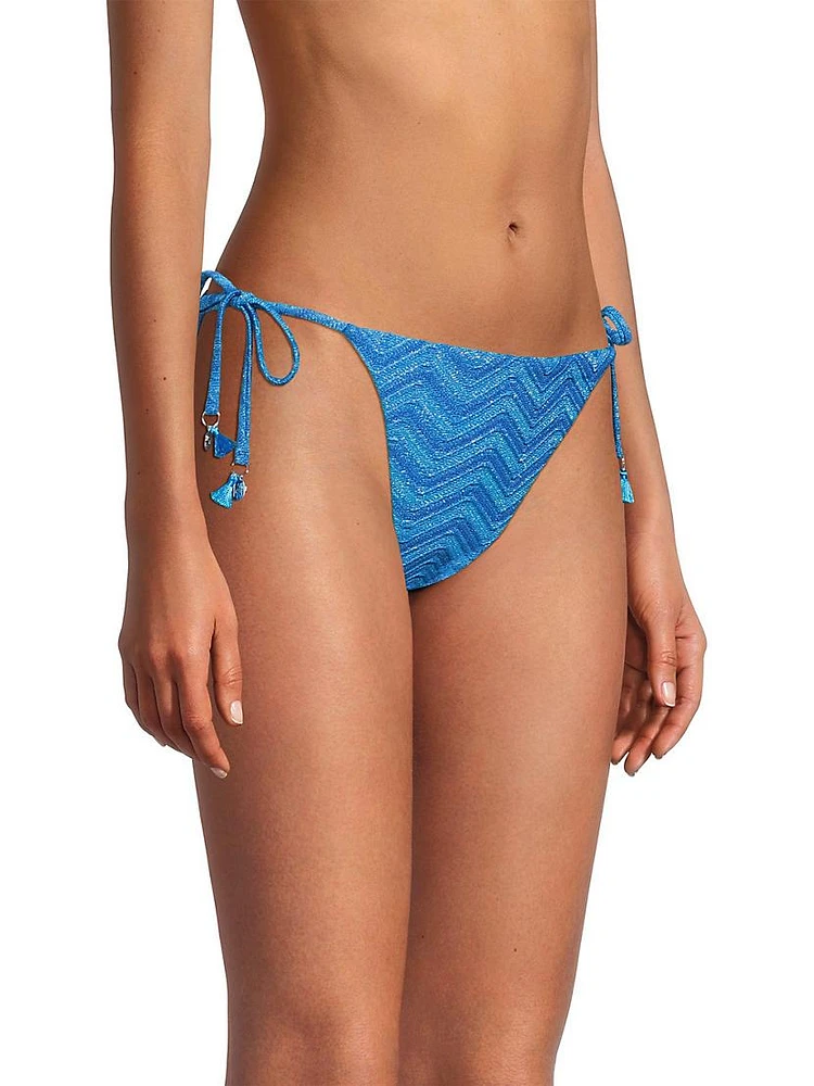 Jacquard String Bikini Bottom