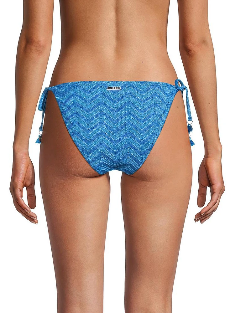 Jacquard String Bikini Bottom