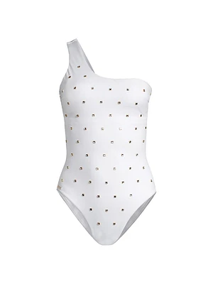 Joni Diamond Heat Crystal-Embellished One-Piece Swimsuit