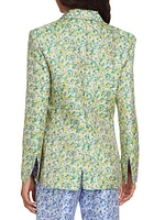 Floral Jacquard Tailored Blazer