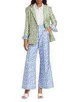 Floral Jacquard Tailored Blazer