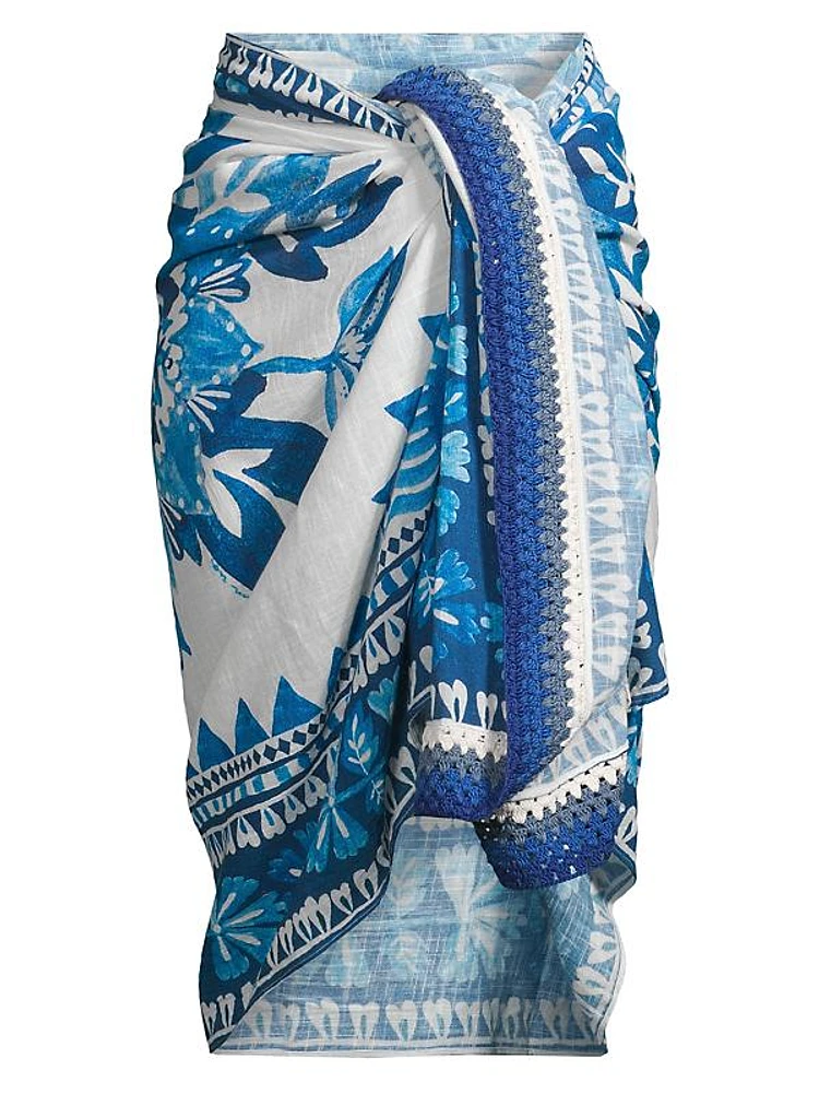 Flora Cotton Tapestry Sarong