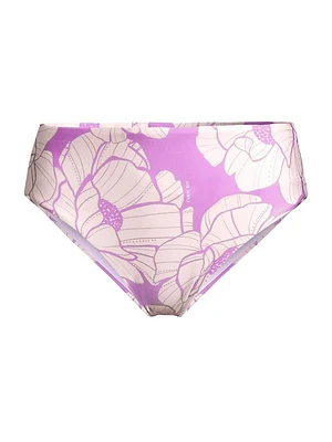 Paula Floral Mid-Rise Bikini Bottoms