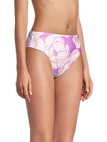 Paula Floral Mid-Rise Bikini Bottoms