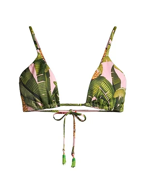 Banana Leaves Triangle Bikini Top