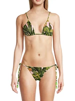 Banana Leaves Triangle Bikini Top