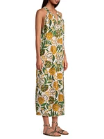 Biriba Banana Print Cover-Up Maxi Dress