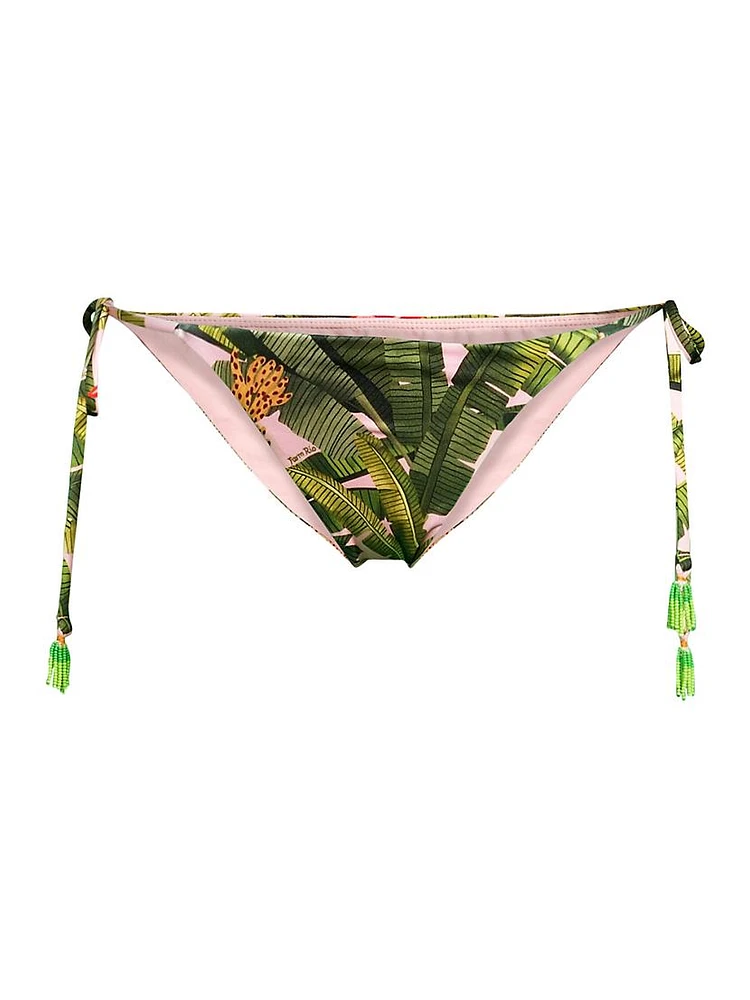 Banana Leaves Side-Tie Bikini Bottoms