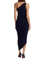 Diana Shirred One-Shoulder Gown