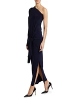 One-Shoulder Draped Maxi Dress