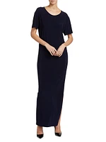 Jersey Slit T-Shirt Maxi Dress