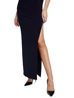 Jersey Slit T-Shirt Maxi Dress