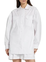 Oversized Cotton Shirt Jacket